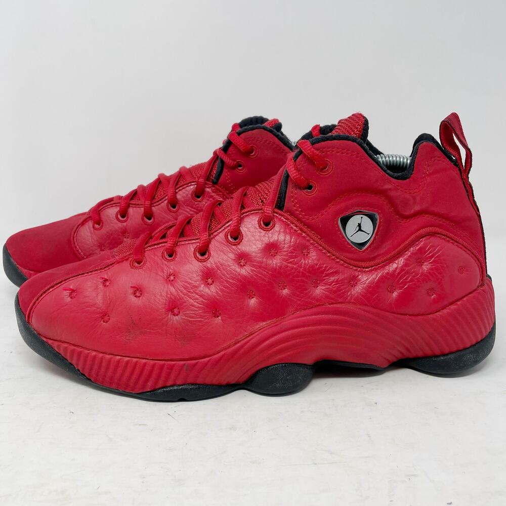 Jordan Red Leather Jumpman II Mid Gym Basketball Shoes Mens Size 8 2015